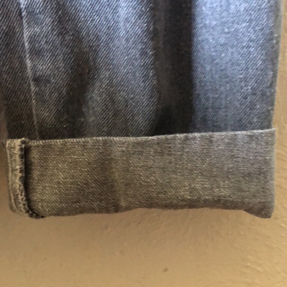 Gray cactus 🌵 overalls with front pocket panels; hidden buttons are intact. - Picture 11 of 16